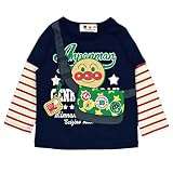 アスナロ（トップス 長袖tシャツ） アンパンマン 長袖Ｔシャツ ベビー 男の子 子供 フェイクレイヤード90 ネイビー