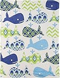 手動Weavers SplishスプラッシュカラフルWhales Coral Fleece Baby Blanket by Terri Puma 30 x 40インチ