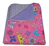 27 1/2 x 39 Ultra Soft Minky Polyester Cuddly Baby Toddler Blanket for Bed, Crib, Car or Stroller (P
