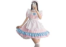 メイド服 コスプレ かわいい ロリータ 衣装 リボン プリンセス ドレス ゴスロリ ワンピース 大きいサイズ 蝶結び ピンク S