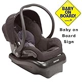 Maxi-Cosi Mico Nxt Infant Car Seat w Baby on Board Sign - Ironic Black by Maxi-Cosi