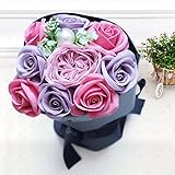 Yobansa 造花 フレグランス ソープフラワー プレゼント 花束 石鹸 薔薇 枯れない 花 バラ ブーケ プレゼント 結婚祝い 誕生日 母の日 父の日 定年祝い 還暦祝い 新築祝い 送別会 メッセ