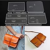 8個のDIYレザークラフトメッセンジャーバッグアクリルショルダーバッグステンシルテンプレート