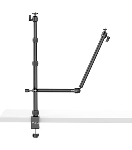 EMART Overhead Camera Mount Rig - Adjustable Desk Mount For DSLR, Phone & Webcam (Holds 26.5lbs)