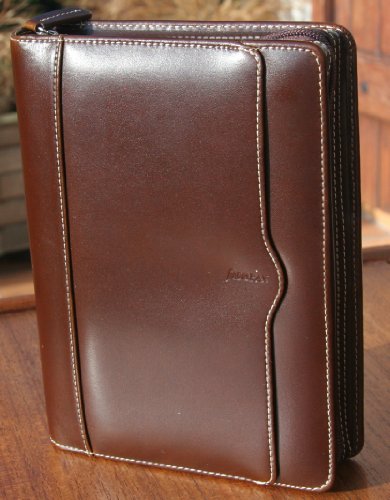 ファイロファックス Filofax キューバン ジップ 茶 A5・6穴 024871