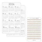 HD-GEAR 名刺サイズ カードタイプ カレンダー ２０２５ (令和７年) 年齢早見表・西暦和暦表付き ポケットサイズ (４枚入り)