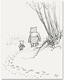 Walking Away – Winnie the Pooh and Piglet 11 x 14額なし保育園アートプリント