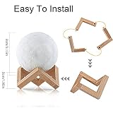 Fashionwu USB充電16色調光3d Moon Light Night Light withリモート制御装飾 PHO_03Q4J2R0