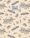 Bullet Journal: Retro with Branches - 8"x10" (150 Pages Dot Grid Journal)- Planner and Sketch Book Diary for Calligraphy: Dot Grid Journal