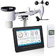 ECOWITT HP2551 Wi-Fi Weather Station with 7'' Large TFT Colored Display Console, 7-in-1 Solar Powered Outdoor Weather Sensor 