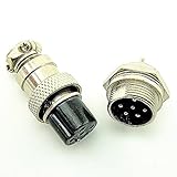 航空プラグGX16-6 6pin 16mmの男性と雌のパネル金属コネクタ