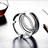 CXQ 輸入されたガラス透明円形トランペット灰皿