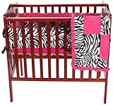 ベビードール寝具ゼブラMinkyミニベビーベッド/ポート-ベビーベッド寝具セット、ピンク