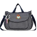 KANGMING マザーズバッグ 大容量 多機能 ドット柄 ショルダー 軽量 ショルダーバッグ 手提げバッグ 防水