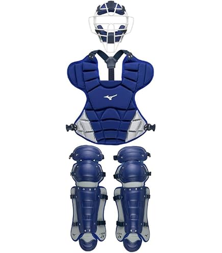 Mizuno キャッチャー用防具セット ネイビー MIZUNO 野球 ミズノ公式限定 軟式用 キャッチャー防具 セット ゴム