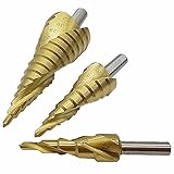 3 ピース hss スパイラル溝付き ステップ ドリル セット 4-12 ミリメートル 4-20 ミリメートル 4 ? 32 ミリメートル ステップ ドリル ビット セット ステップ コーン ドリル 