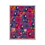 Kess InHouse Akwaflorell "Find the Tiger" Purple Pink Naturals Canvas Art, 11 by 14" [並行輸入品]