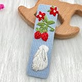 JianJian's Home 刺繍キット ヘアピン セット1個セット 日本語＆英文＆中文と取り扱い説明書 家庭科手作り 刺繍 ヘアアクセサリー 初心者学ぶ 人気DIY刺繍工具 手芸キット (ヘアピン 02)