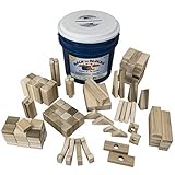 Back to Blocks Crazy Constructor Wooden Building Blocks For Kids | 120 Piece Wooden Block Set |17 Sh