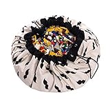 Tutent お片付けマット 玩具/レゴ/ブロックのお片づけ おもちゃ収納袋＆プレイマット 直径140cm 綿(口ひげ)