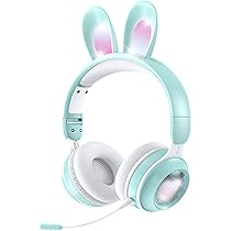 Amazon.co.jp: ゲーミングヘッドセット うさぎの耳 ヘッドホン