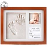 Fanme Baby Handprint and Footprint Picture Frame Boys Girls Shower Gifts Memorable Keepsake for Regi