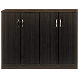 ローシューズボックス(下駄箱) 幅120cm×奥行38cm×高さ92cm 日本製 ブラック 【PLAZA2】プラザ2 【完成品 開梱設置】【代引不可】 生活用品 インテリア 雑貨 インテリア 家具 収納家具 シューズラック シューズボックス