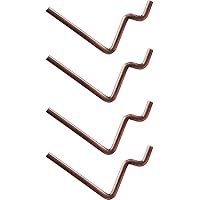 キングジム(Kingjim) 有孔ボード 専用パーツ PEGGY L字フック 4本入 茶 PGP01チヤ