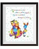 uhomate Nursery Decor Winnie The Pooh引用符Winnie the Poohベビーホームキャンバス印刷ウォールアート記念ギフトベビーギフトインスピレーション引用符壁装