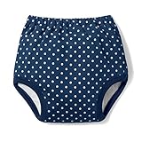 【こどものトイレトレーニングに】おねしょパンツ　　ネイビードット
