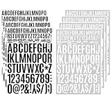 ZHSHXNGY ステッカー 防水 アルファベット シール アルファベット 数字 シール 8枚セット 2と4cm 黒と白 数字 大文字 小文字 ステッカー 自己粘着 ビニール DIY サイン用デカール 祭り 壁紙手帳