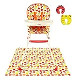 RedKite Feed Me Compact Baby Highchair - Tutti Frutti - Suitable From 6 Months - Incs Matching Splas
