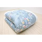 シングル 和式 掛ふとん 綿混わた入り 和布団 【ブルー色】