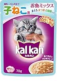カルカン キャットフード パウチ 12ヵ月までの子ねこ用 お魚ミックス まぐろ・かつお・白身魚入り 70g×16袋 (まとめ買い)