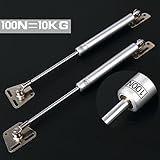 2個スプリング、ガススプリング100 N / 22.5lb Struts、ガスガス、衝撃、リフトサポート、蓋サポート、蓋Stay、キッチンキャビネット食器棚ドアヒンジ