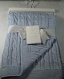 Little luxury baby blanketケーブルニットブルー100 %コットン30 " x 40 "