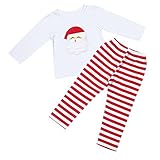 domybest ベビー服　肌着　長袖トップスとボーダー柄ロングパンツ上下二点セッド　赤ちゃん　コットン素材　パジャマ　ルームウェア　普段着　春夏秋 (80)