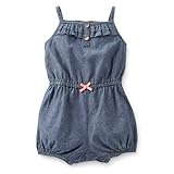 Carter's （カーターズ） :: ロンパース ショートオール 半袖 綿100% :: Chambray Romper :: 24M (83-86cm) :: 83-86 cm :: 正規タグ保証