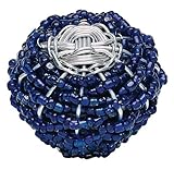 Atlas Homewares 3166 1-3/4-Inch Large Beaded Knob, Blue and Silver [並行輸入品]