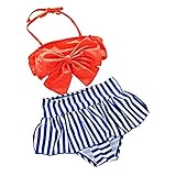 Cutelove 子供水着　キッズ　二点セット 女の子 夏 ビーチ 蝶結び付き　旅行　スーツ　可愛い