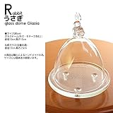 ガラスドームGRAZIA（グラッツィア）プリザーブド用 花器 (うさぎ)