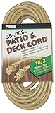 Prime Wire & Cable EC884627 35-Foot 16/3 SJTW Patio and Deck Extension Cord, Beige [並行輸入品]
