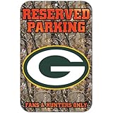 NFLグリーンベイパッカーズリアルツリーカモファン& Huntersのみ駐車場サイン