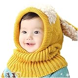 De-Lovely　うさぎちゃん風 ニット帽 ニット帽子 ベビー キッズ 赤ちゃん 子 子供用 かわいい 防寒 (イエロー)