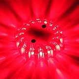 充電式LED 警告灯・赤発光・9パターン発光（マグネット・充電器付）