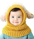 (ブイベビー)V-BABY 選べる5色 うさぎちゃん風 ニット帽 かわいい ネックウォーマー ニット 帽子 耳付き ベビー キッズ 子供用 防寒　出産祝いや、お誕生日 プレゼント 贈り物