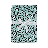 Baby Gear Plush Velboa Ultra Soft Baby Girls Blanket 30 x 40 Leopard Mint by Baby Gear