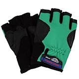 セフティー3 ガーデングローブ 半指 園芸・農作業用手袋 ウレタンショック内蔵 Lサイズ 黒×緑 SGG-2