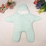 anti-kickエアコン毛布vibola Infant Baby Sleeping Bag Star Shaped冬暖かい厚いStroller Sleeping袋 0~12 months グリーン 