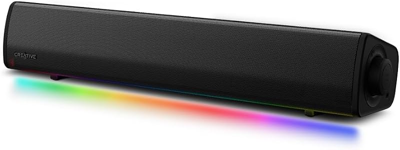 Sound Blaster GS3 ブラック【価格.com プロダクトアワード2024 金賞】12W RMS/ピーク出力24W サイズを超えたワイドな音の広がり SuperWide技術 USB/Bluetooth / 3.5mm アナログ入力 ゲーミング サウンドバー SP-SBGS3